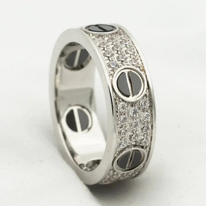 ¡®Sprite Jewelry¡¯LOVE RING 5.5MM DIAMONDS PAVED CERAMIC