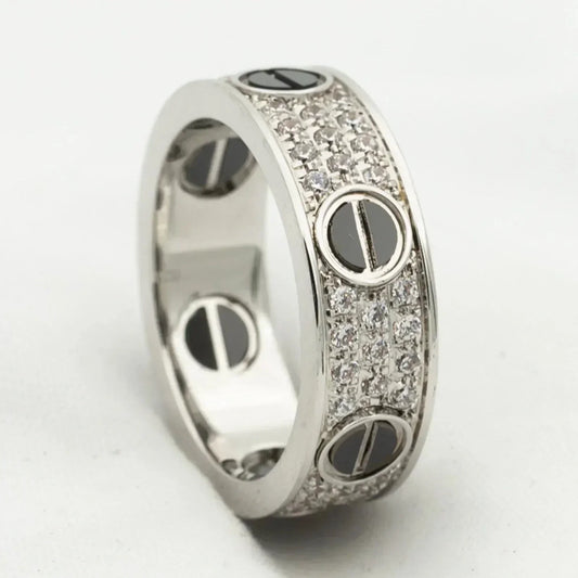 ¡®Sprite Jewelry¡¯LOVE RING 5.5MM DIAMONDS PAVED CERAMIC