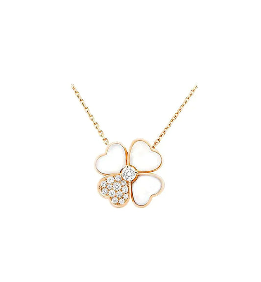 ¡®Sprite Jewelry¡¯CLOVER MOP DIAMOND ROSE GOLD NECKLACE
