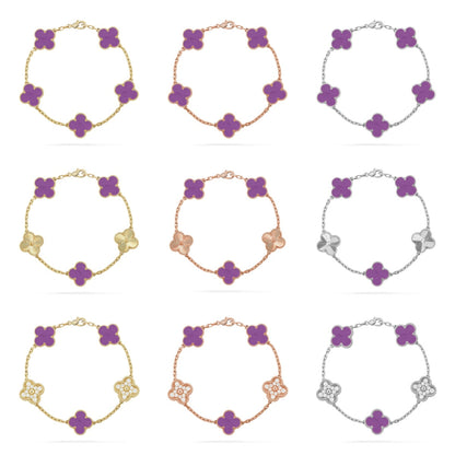 [Sprite Jewelry]New  CLOVER 5 MOTIF VIOLET BRACELET COLLECTION