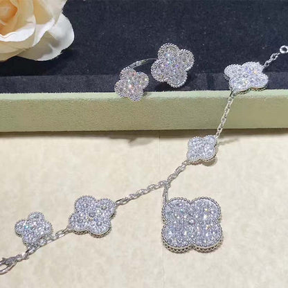¡®Sprite Jewelry¡¯CLOVER 6 MOTIFS SILVER DIAMOND BRACELET