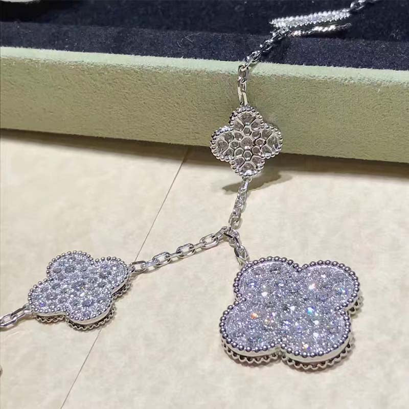 ¡®Sprite Jewelry¡¯CLOVER 6 MOTIFS SILVER DIAMOND BRACELET