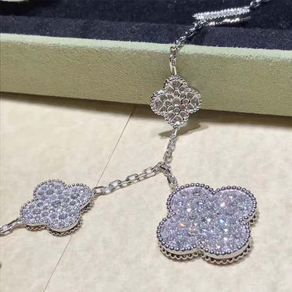 ¡®Sprite Jewelry¡¯CLOVER 6 MOTIFS SILVER DIAMOND BRACELET