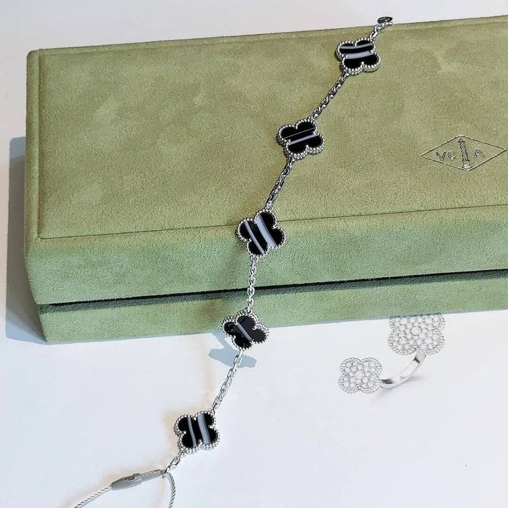 [Sprite Jewelry]New  CLOVER 5 MOTIF PULSAR STONE BRACELET COLLECTION