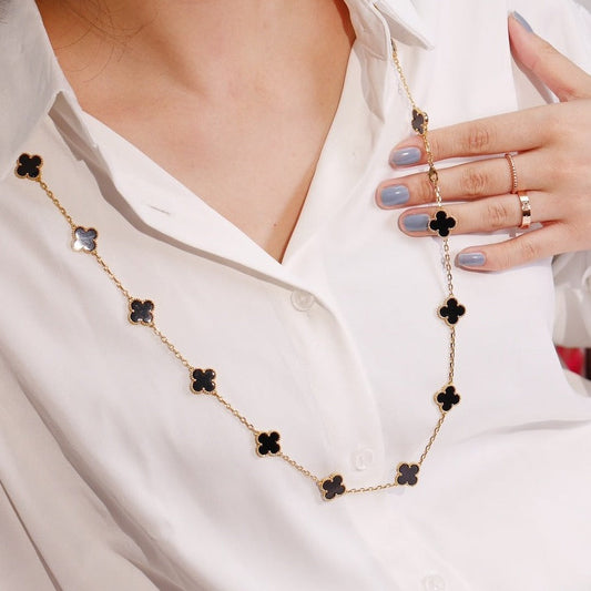 ¡®Sprite Jewelry¡¯CLOVER 20 MOTIFS ONYX ROSE GOLD