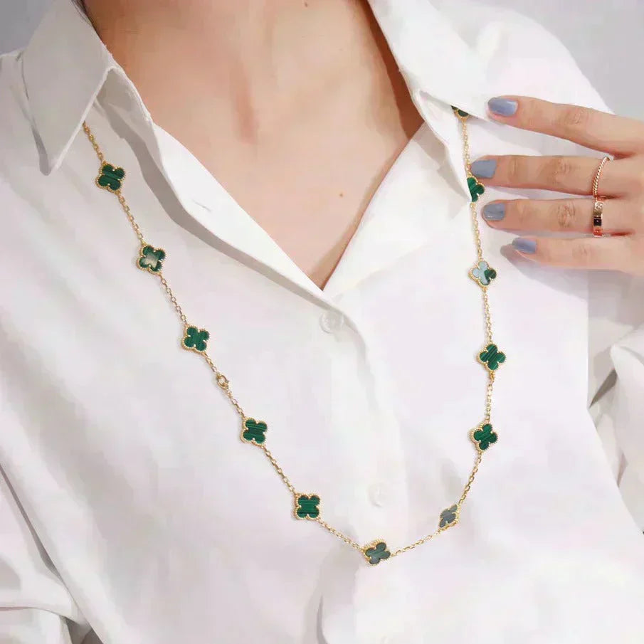 ¡®Sprite Jewelry¡¯CLOVER 20 MOTIFS MALACHITE GOLD