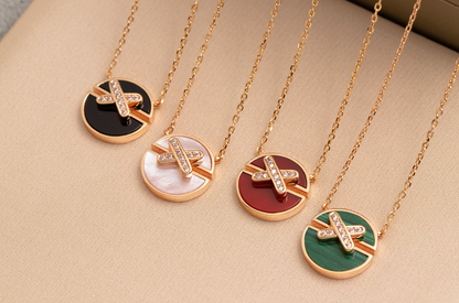 ¡®Sprite Jewelry¡¯JEUX DE PINK GOLD DIAMOND NECKLACE