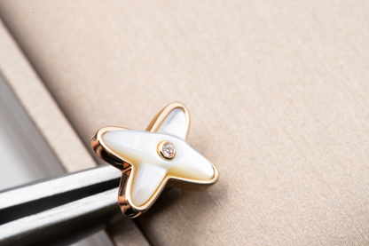 ¡®Sprite Jewelry¡¯JEUX DE WHITE MOP PINK GOLD DIAMOND EARRINGS