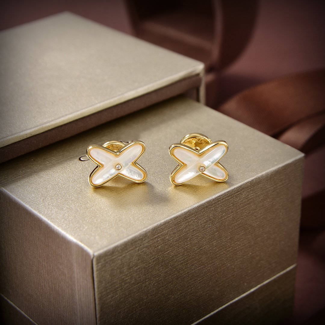 ¡®Sprite Jewelry¡¯JEUX DE WHITE MOP GOLD DIAMOND EARRINGS