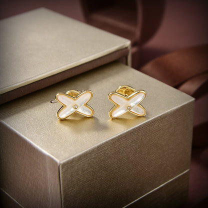 ¡®Sprite Jewelry¡¯JEUX DE WHITE MOP GOLD DIAMOND EARRINGS