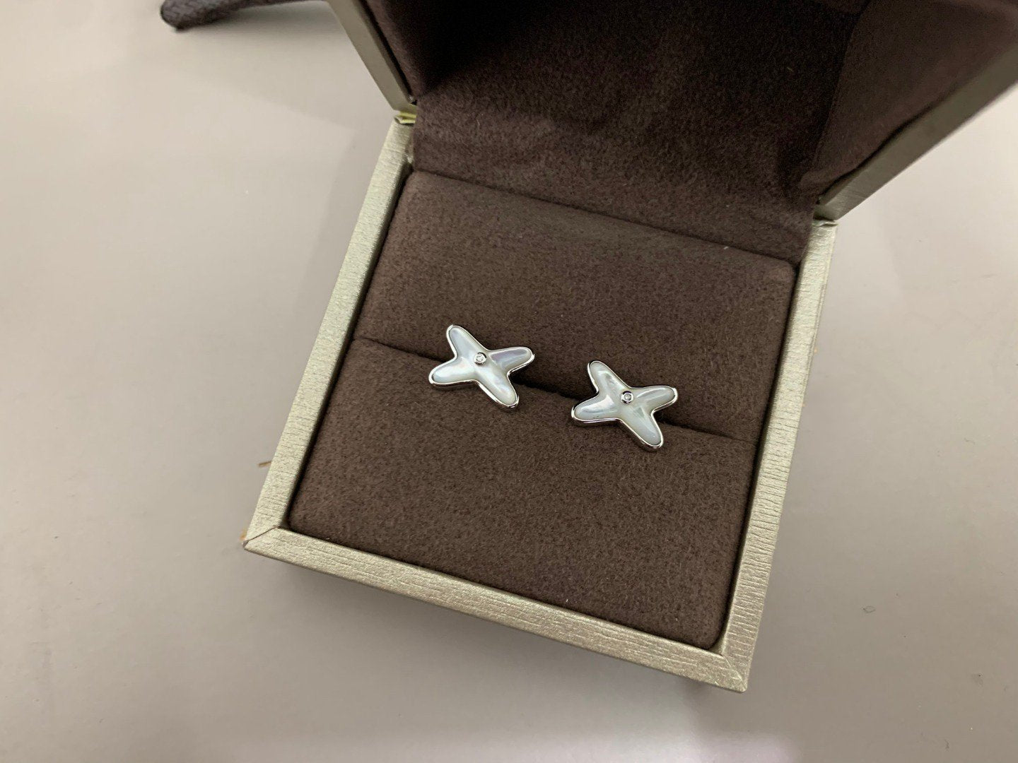 ¡®Sprite Jewelry¡¯JEUX DE WHITE MOP SILVER DIAMOND EARRINGS