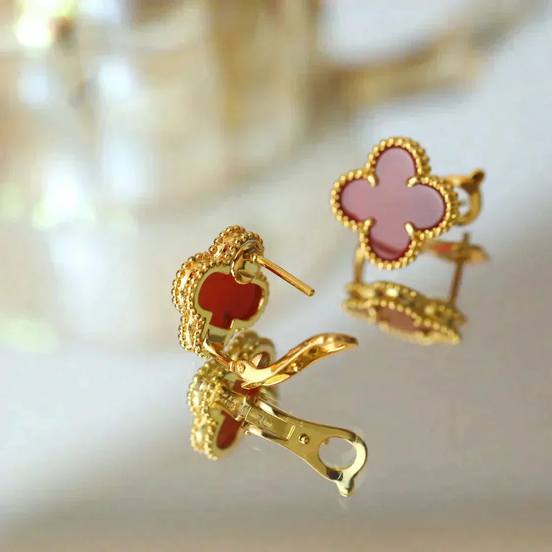 ¡®Sprite Jewelry¡¯CLOVER MEDIUM 1 MOTIFS CARNELIAN  EARRINGS