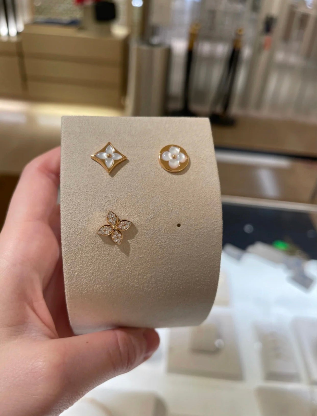 ¡®Sprite Jewelry¡¯STAR BLOSSOM STUD EARRINGS PINK GOLD DIAMONDS