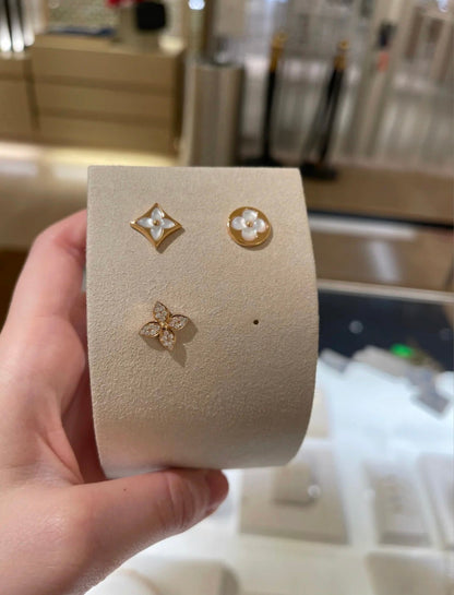 ¡®Sprite Jewelry¡¯STAR BLOSSOM STUD EARRINGS PINK GOLD DIAMONDS