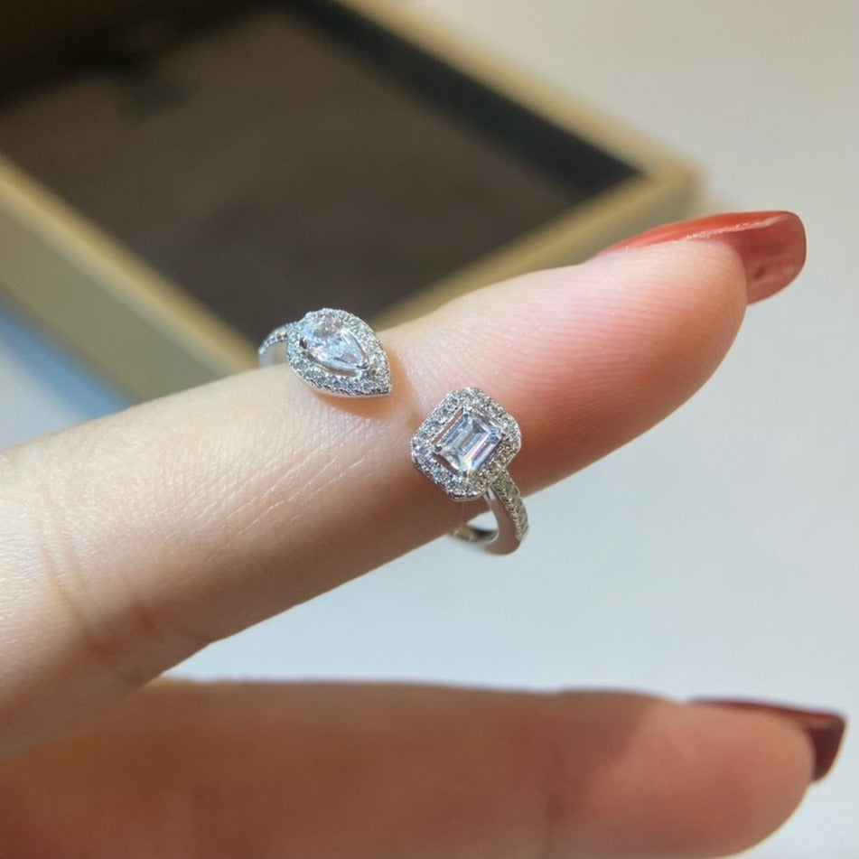 [Sprite Jewelry]MY TWIN TOI & MOI SILVER DIAMOND RING