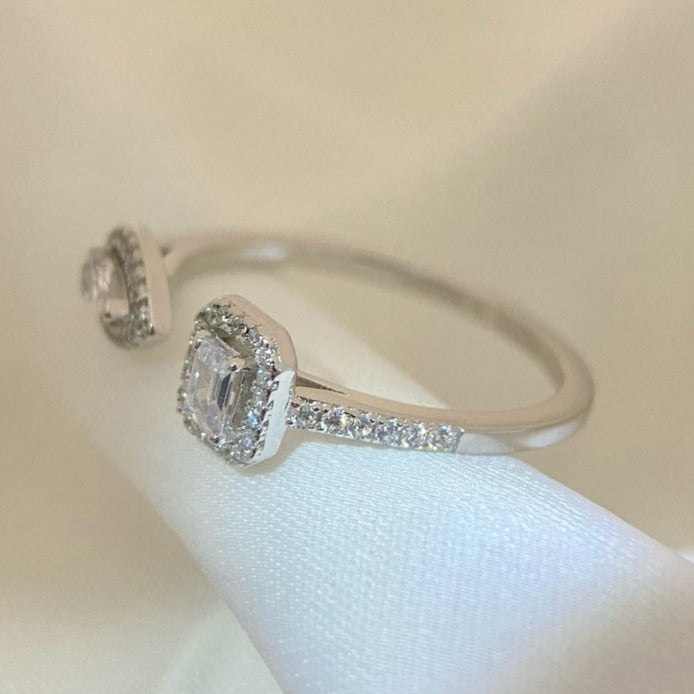 [Sprite Jewelry]MY TWIN TOI & MOI SILVER DIAMOND RING