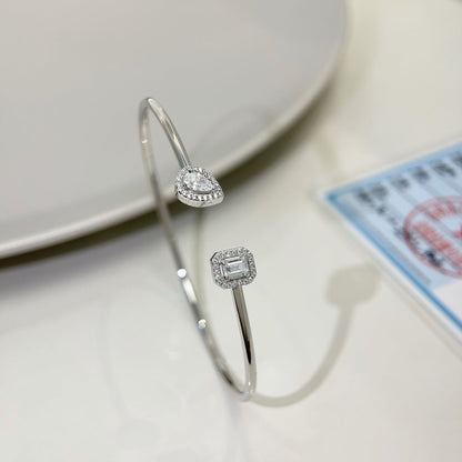 [Sprite Jewelry]JONC FLEX MY TWIN TOI & MOI SILVER DIAMOND BRACELET