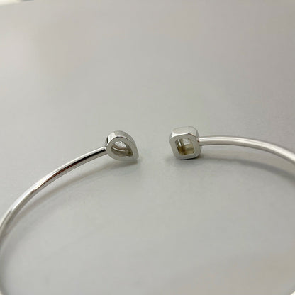 [Sprite Jewelry]JONC FLEX MY TWIN TOI & MOI SILVER DIAMOND BRACELET