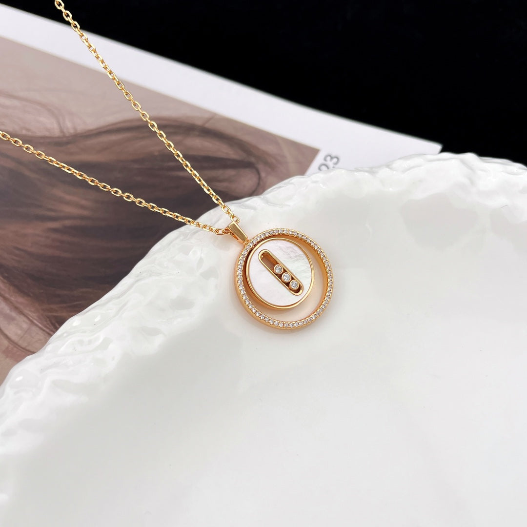 [Sprite Jewelry]LUCKY MOVE MM NACRE BLANCHE DIAMOND NECKLACE