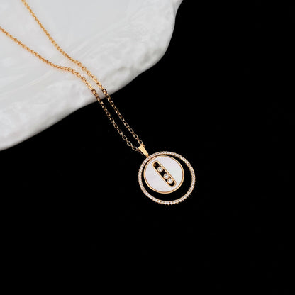 [Sprite Jewelry]LUCKY MOVE MM NACRE BLANCHE DIAMOND NECKLACE