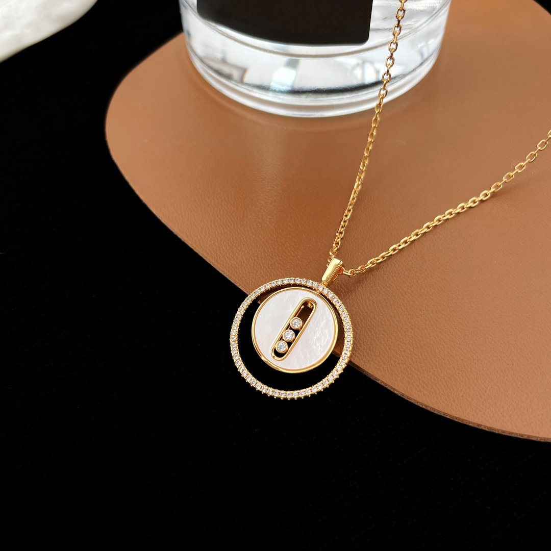 [Sprite Jewelry]LUCKY MOVE MM NACRE BLANCHE DIAMOND NECKLACE