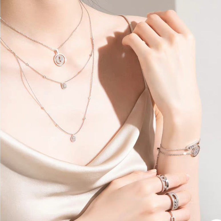 [Sprite Jewelry]LUCKY MOVER PM PAVED NECKLACE