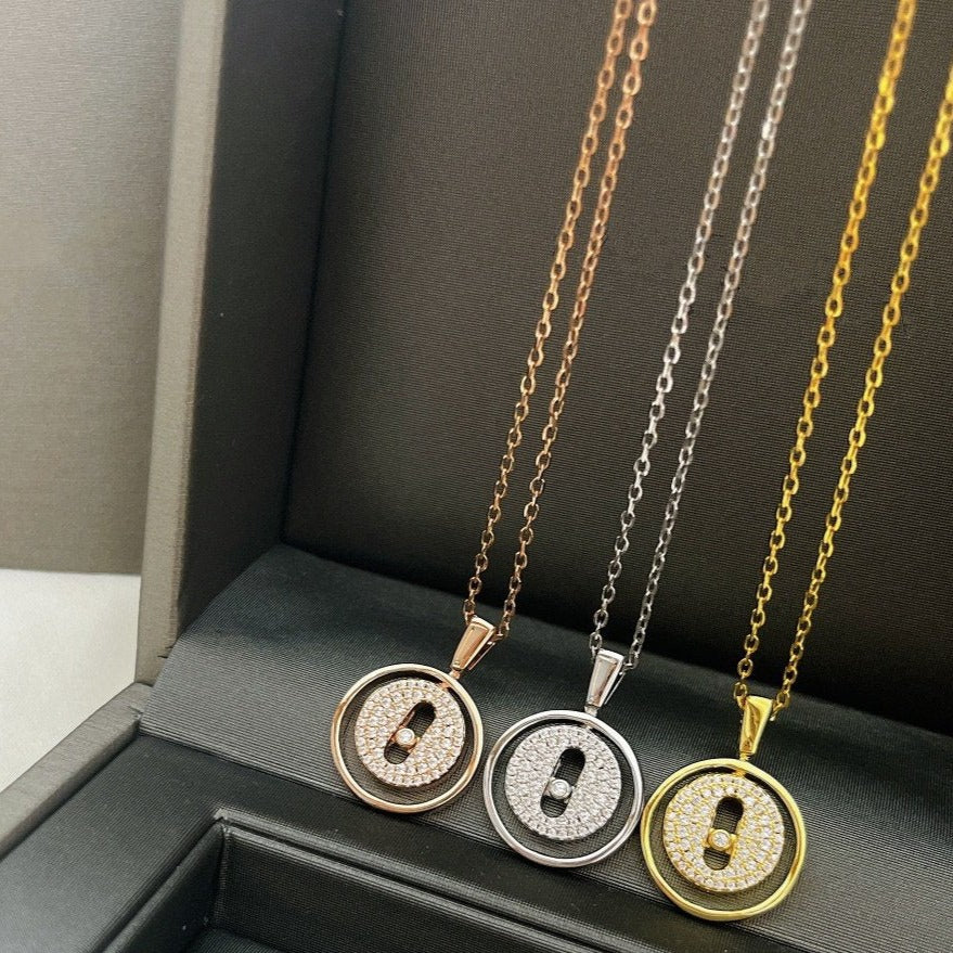[Sprite Jewelry]LUCKY MOVER PM PAVED NECKLACE