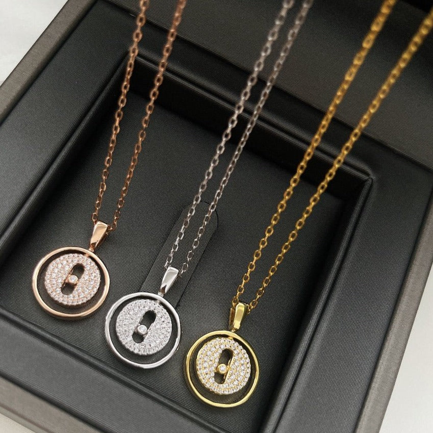 [Sprite Jewelry]LUCKY MOVER PM PAVED NECKLACE