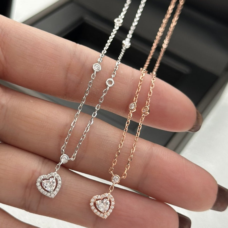 [Sprite Jewelry]JOY HEART DIAMOND NECKLACE