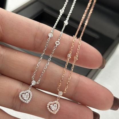 [Sprite Jewelry]JOY HEART DIAMOND NECKLACE