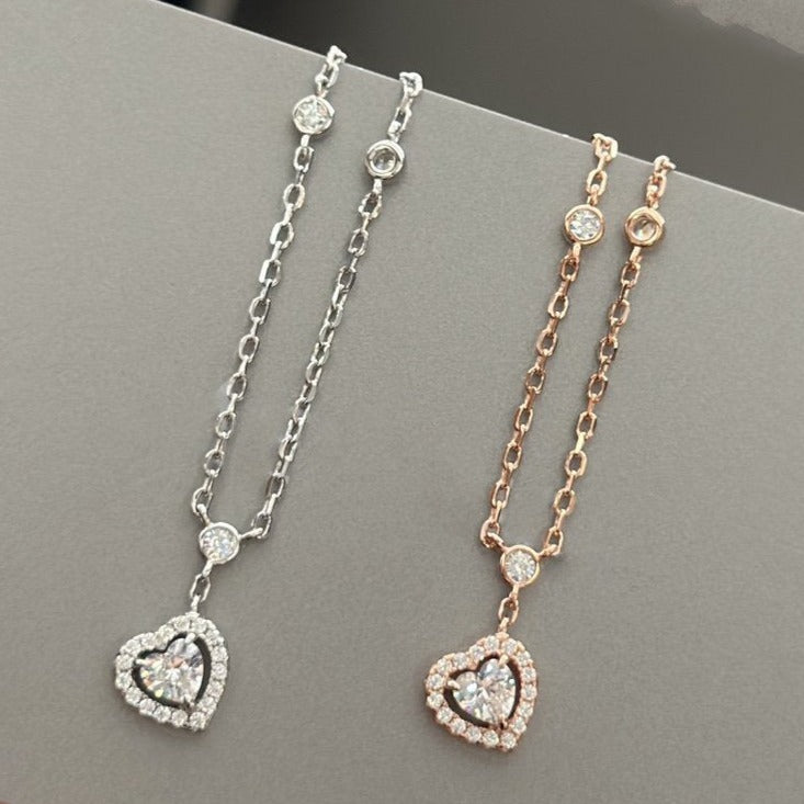 [Sprite Jewelry]JOY HEART DIAMOND NECKLACE