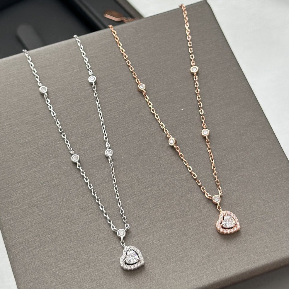[Sprite Jewelry]JOY HEART DIAMOND NECKLACE
