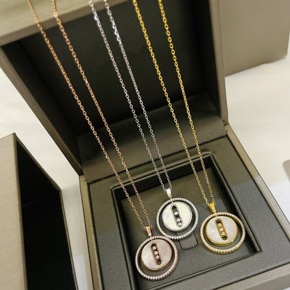 [Sprite Jewelry]LUCKY MOVE MM NACRE BLANCHE DIAMOND NECKLACE