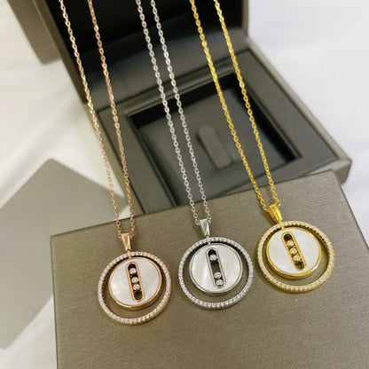 [Sprite Jewelry]LUCKY MOVE MM NACRE BLANCHE DIAMOND NECKLACE
