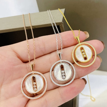 [Sprite Jewelry]LUCKY MOVE MM NACRE BLANCHE DIAMOND NECKLACE