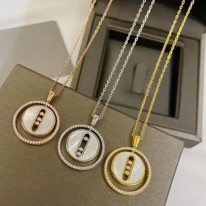 [Sprite Jewelry]LUCKY MOVE MM NACRE BLANCHE DIAMOND NECKLACE