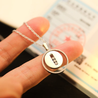 [Sprite Jewelry]LUCKY MOVE MM SILVER DIAMOND NECKLACE