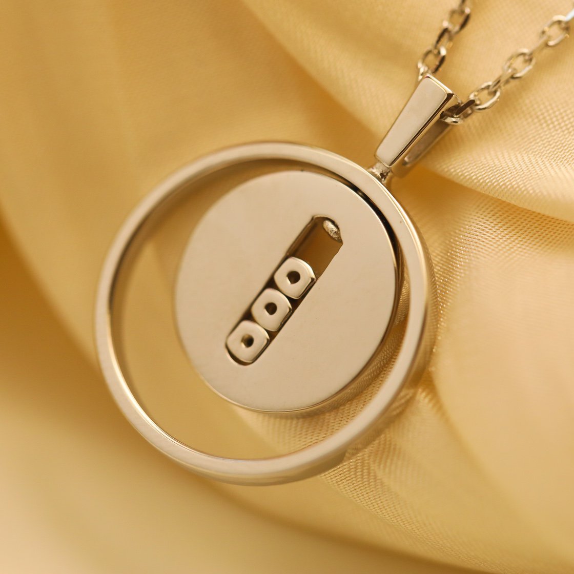 [Sprite Jewelry]LUCKY MOVE MM SILVER DIAMOND NECKLACE