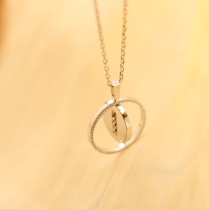 [Sprite Jewelry]LUCKY MOVE MM SILVER DIAMOND NECKLACE
