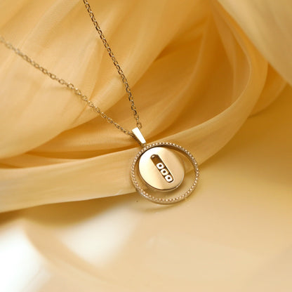 [Sprite Jewelry]LUCKY MOVE MM SILVER DIAMOND NECKLACE