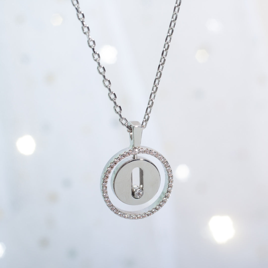 [Sprite Jewelry]LUCKY MOVE PM NECKLACE SILVER DIAMOND