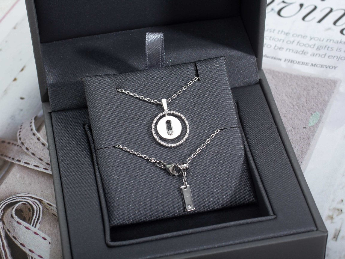 [Sprite Jewelry]LUCKY MOVE PM NECKLACE SILVER DIAMOND