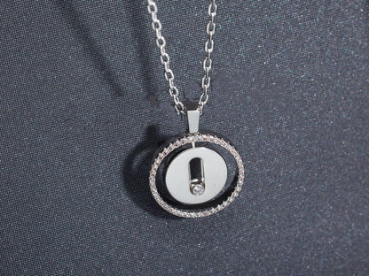 [Sprite Jewelry]LUCKY MOVE PM NECKLACE SILVER DIAMOND