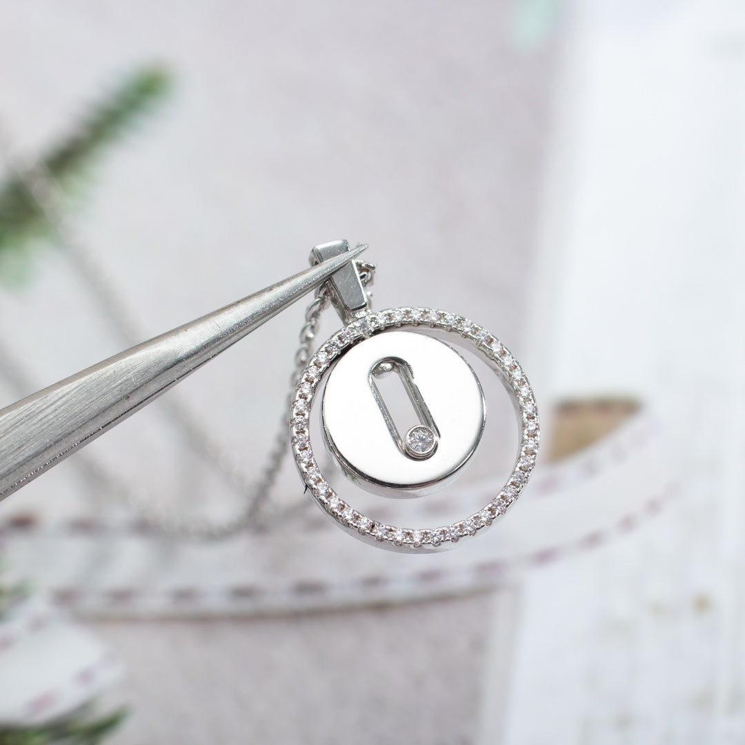 [Sprite Jewelry]LUCKY MOVE PM NECKLACE SILVER DIAMOND
