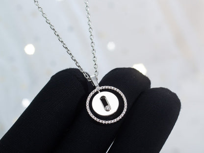 [Sprite Jewelry]LUCKY MOVE PM NECKLACE SILVER DIAMOND