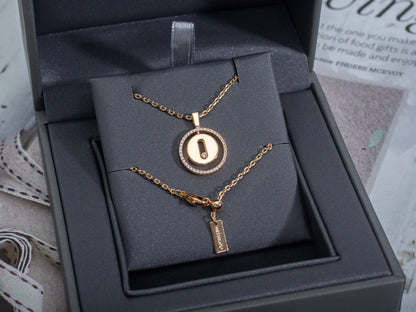 [Sprite Jewelry]LUCKY MOVE PM NECKLACE PINK GOLD DIAMOND