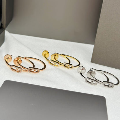 [Sprite Jewelry]CREOLES MOVE UNO PM DIAMOND EARRINGS