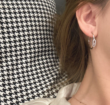 [Sprite Jewelry]CREOLES MOVE UNO PM DIAMOND EARRINGS
