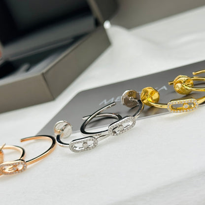 [Sprite Jewelry]CREOLES MOVE UNO PM DIAMOND EARRINGS
