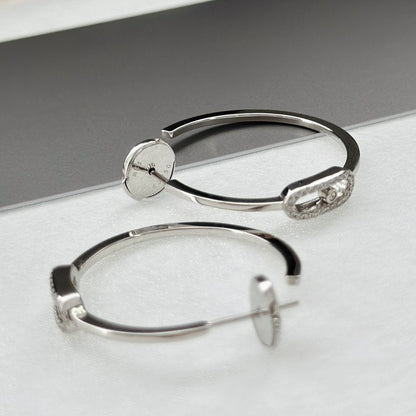 [Sprite Jewelry]CREOLES MOVE UNO PM DIAMOND EARRINGS